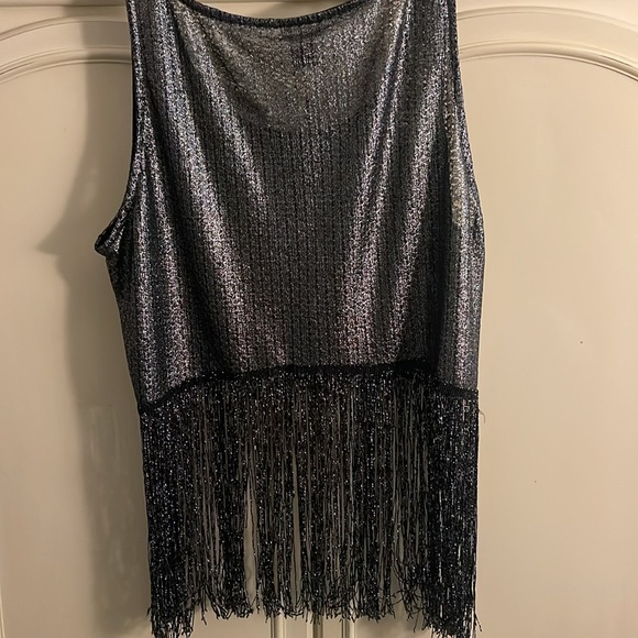 Torrid NWT metallic and black tank size 2 - Picture 3 of 5